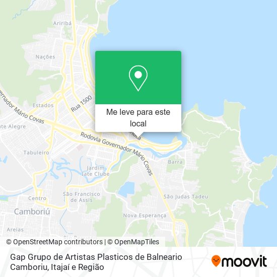 Gap Grupo de Artistas Plasticos de Balneario Camboriu mapa