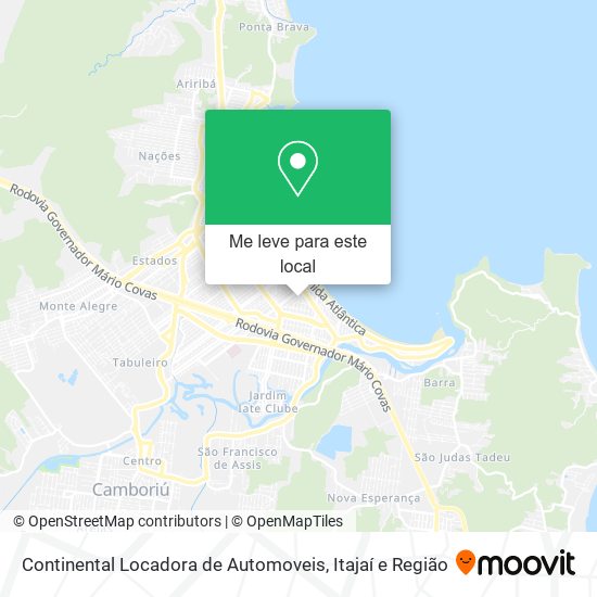 Continental Locadora de Automoveis mapa