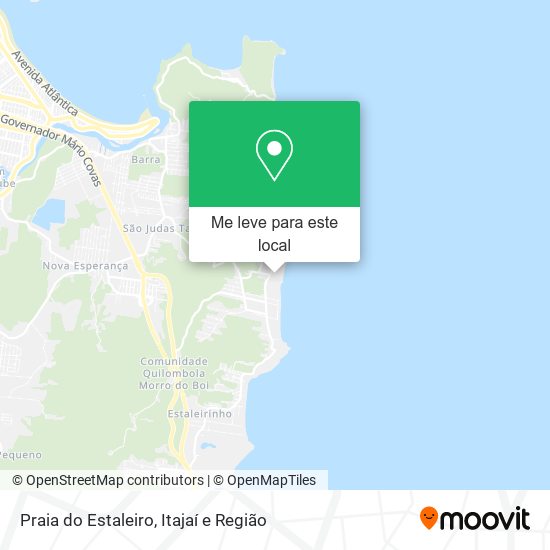 Praia do Estaleiro mapa