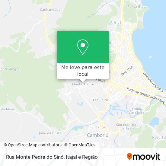 Rua Monte Pedra do Sinó mapa