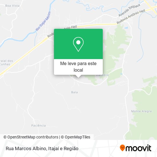 Rua Marcos Albino mapa
