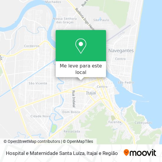 Hospital e Maternidade Santa Luíza mapa