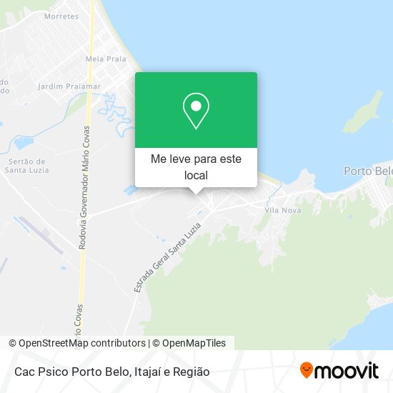 Cac Psico Porto Belo mapa