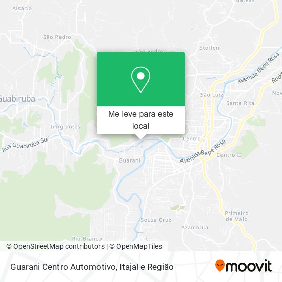 Guarani Centro Automotivo mapa
