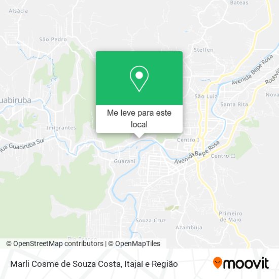 Marli Cosme de Souza Costa mapa