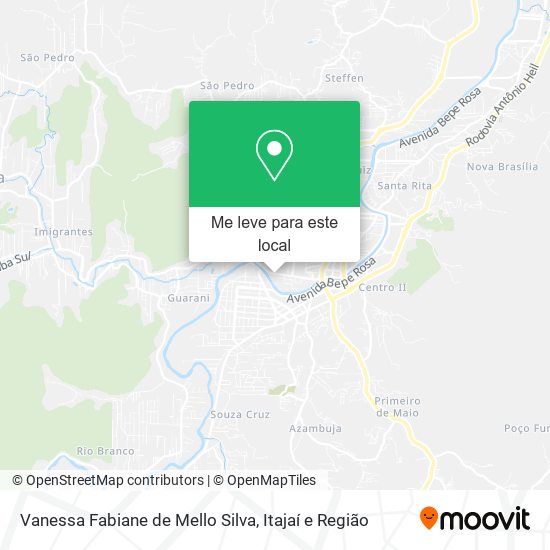 Vanessa Fabiane de Mello Silva mapa