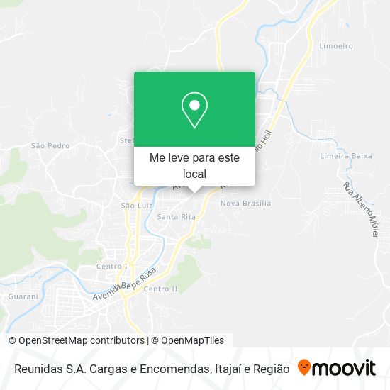 Reunidas S.A. Cargas e Encomendas mapa