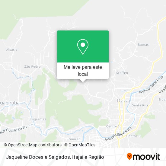 Jaqueline Doces e Salgados mapa