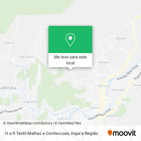 H a R Textil Malhas e Confeccoes mapa