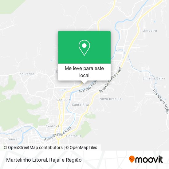 Martelinho Litoral mapa