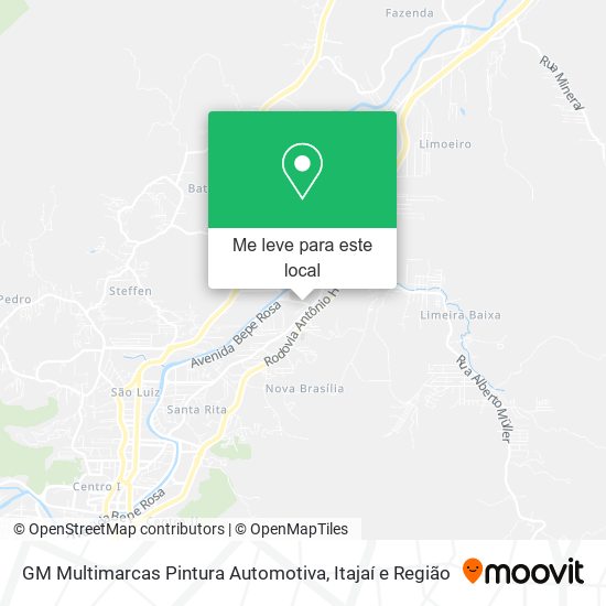 GM Multimarcas Pintura Automotiva mapa