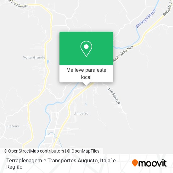 Terraplenagem e Transportes Augusto mapa