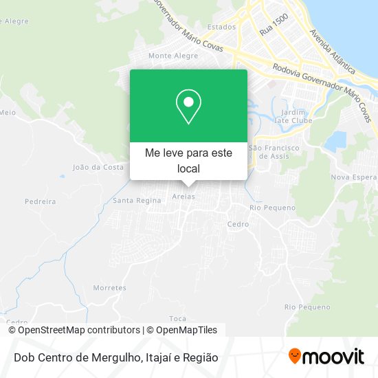 Dob Centro de Mergulho mapa