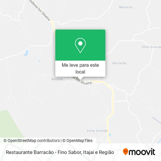 Restaurante Barracão - Fino Sabor mapa