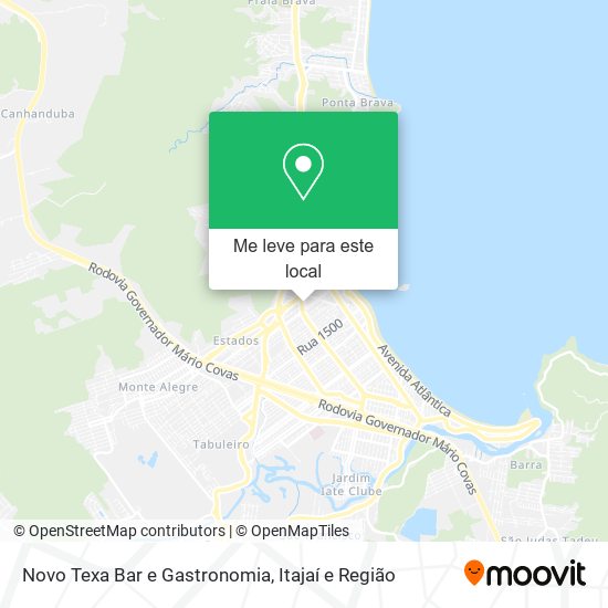 Novo Texa Bar e Gastronomia mapa