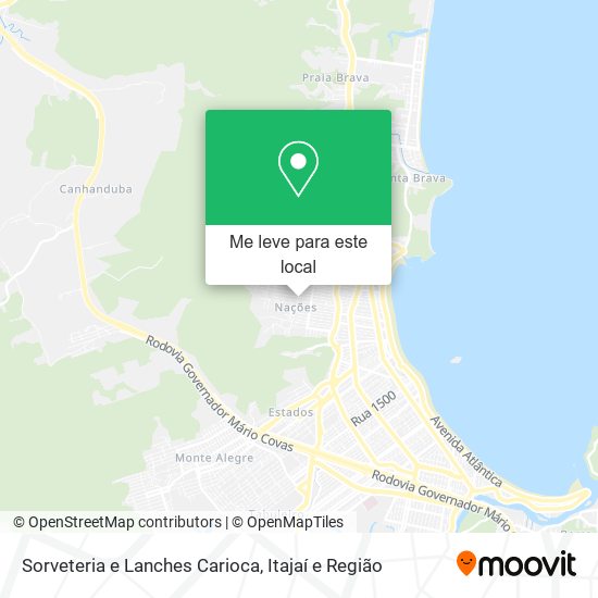 Sorveteria e Lanches Carioca mapa