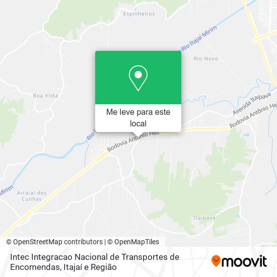 Intec Integracao Nacional de Transportes de Encomendas mapa