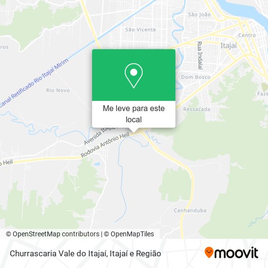 Churrascaria Vale do Itajaí mapa