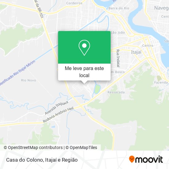 Casa do Colono mapa