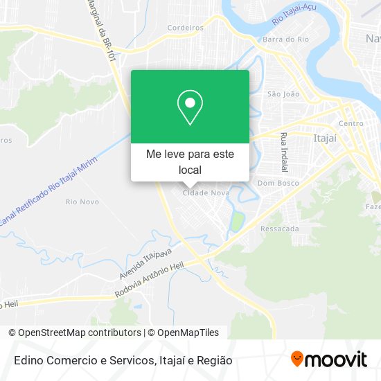 Edino Comercio e Servicos mapa