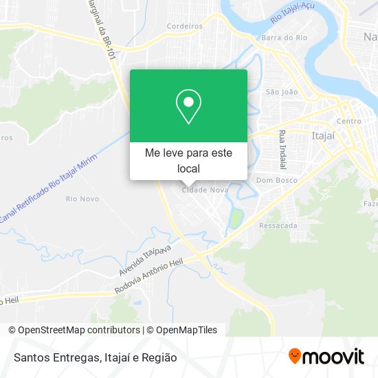 Santos Entregas mapa
