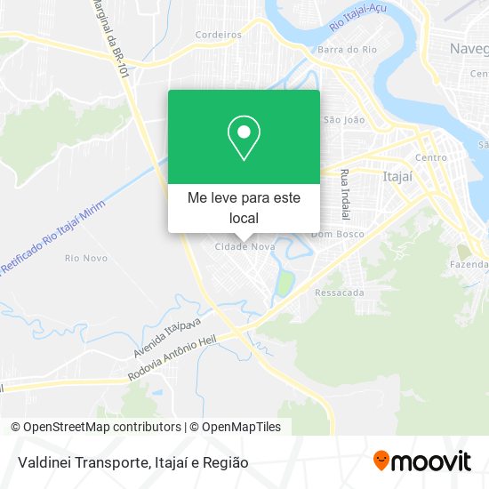 Valdinei Transporte mapa