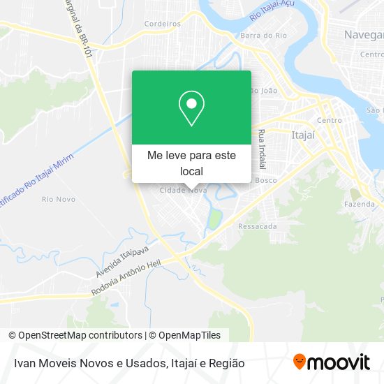 Ivan Moveis Novos e Usados mapa