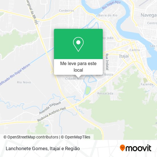 Lanchonete Gomes mapa
