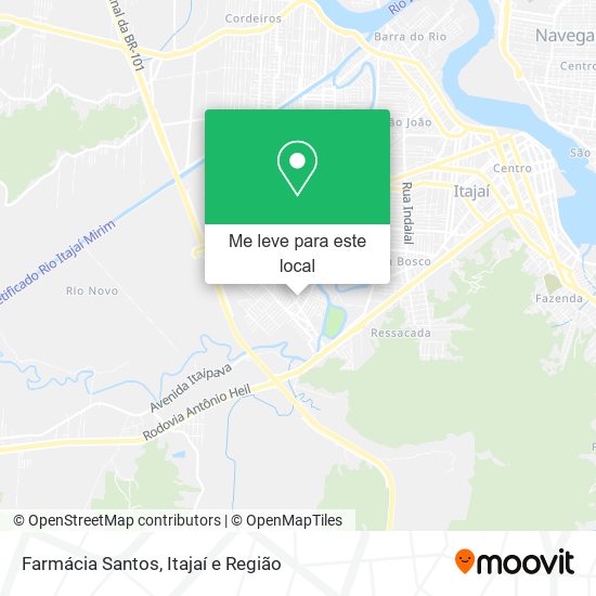 Farmácia Santos mapa