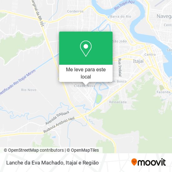 Lanche da Eva Machado mapa