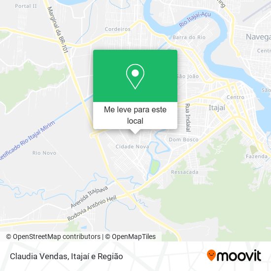 Claudia Vendas mapa