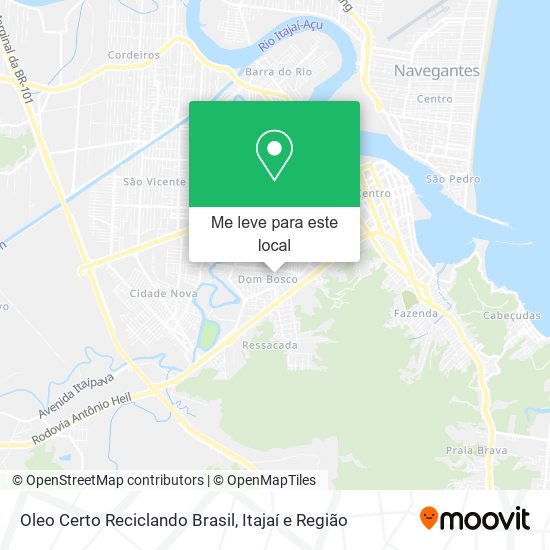 Oleo Certo Reciclando Brasil mapa