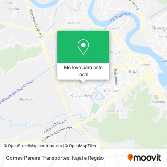 Gomes Pereira Transportes mapa