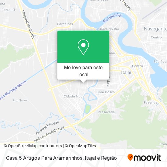 Casa 5 Artigos Para Aramarinhos mapa