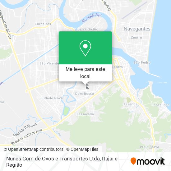 Nunes Com de Ovos e Transportes Ltda mapa