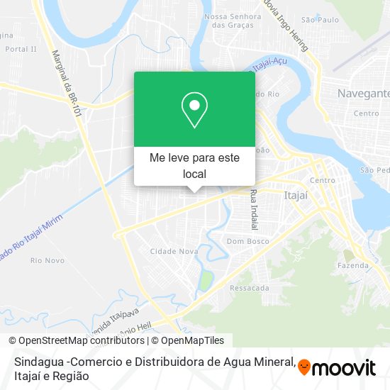 Sindagua -Comercio e Distribuidora de Agua Mineral mapa