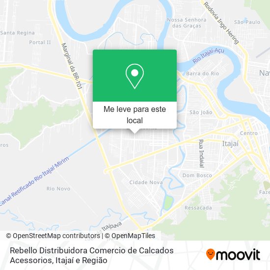 Rebello Distribuidora Comercio de Calcados Acessorios mapa