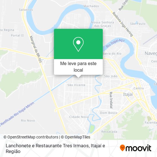 Lanchonete e Restaurante Tres Irmaos mapa