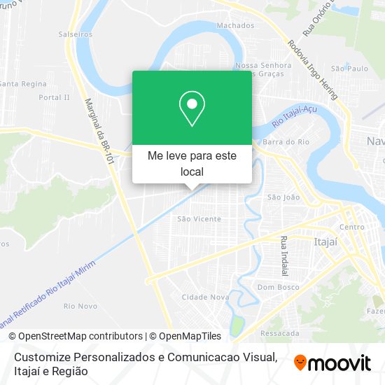 Customize Personalizados e Comunicacao Visual mapa