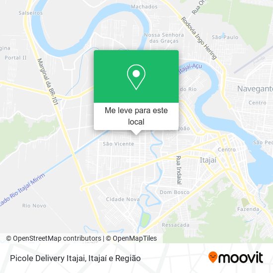Picole Delivery Itajai mapa