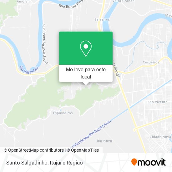 Santo Salgadinho mapa