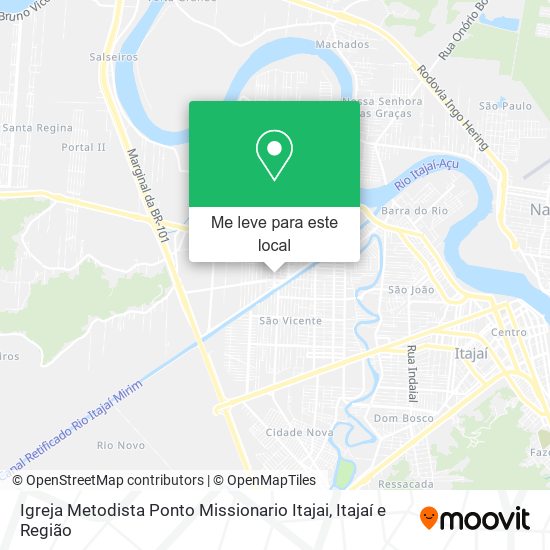 Igreja Metodista Ponto Missionario Itajai mapa