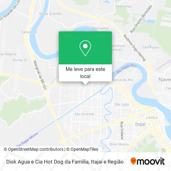 Disk Agua e Cia Hot Dog da Familia mapa