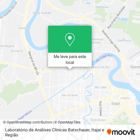 Laboratório de Análises Clínicas Batschauer mapa