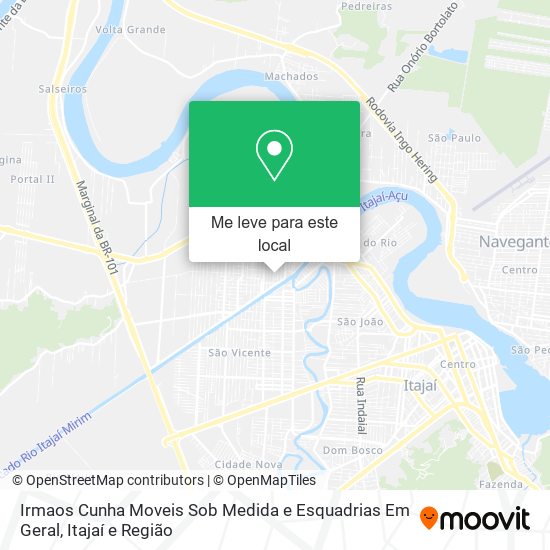 Irmaos Cunha Moveis Sob Medida e Esquadrias Em Geral mapa