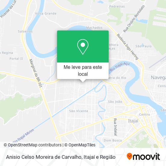 Anisio Celso Moreira de Carvalho mapa