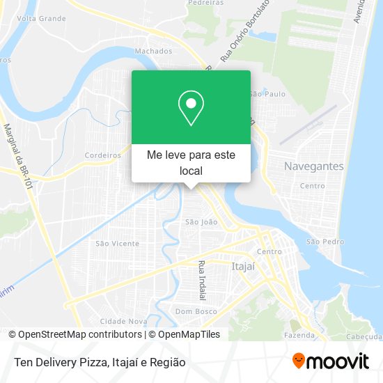 Ten Delivery Pizza mapa