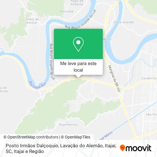 Posto Irmãos Dalçoquio, Lavação do Alemão, Itajaí, SC mapa