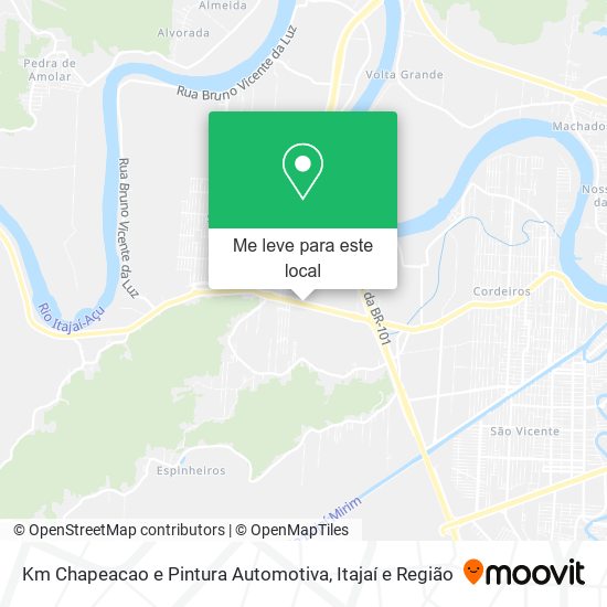 Km Chapeacao e Pintura Automotiva mapa