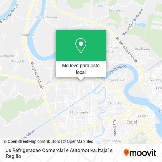 Js Refrigeracao Comercial e Automotiva mapa